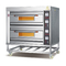 Komersial 16 Pizza 5 Burner Kompor Gas Dengan Pengawal Saj Wood Painting Liners Speed ​​Oven